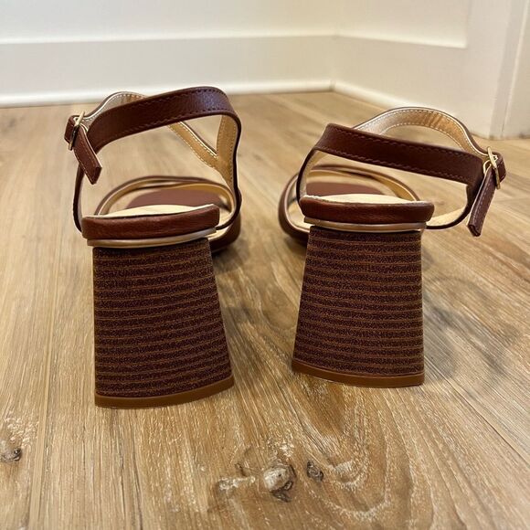 NEW YORK & COMPANY Brown Heels with Ankle Strap Size 8.5 - Picture 8 of 9